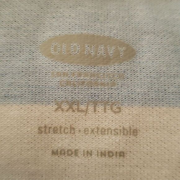 Very Nice Old Navy Blue and White Striped Polo Shirt Sz XXL - Picture 4 of 5